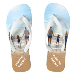 Custom Photo Flip Flops Gift Your Photos and Text
