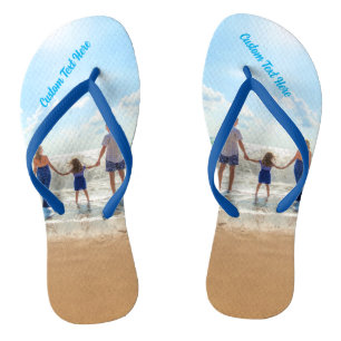 Custom Photo Flip Flops with Your Photos and Text