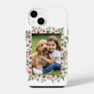 Custom Photo Floral Frame Special Gift for beloved iPhone 14 Case