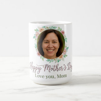 Custom Photo Floral Mother’s Day Coffee Mug 
