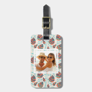 Custom Photo Floral pattern 5 Luggage Tag