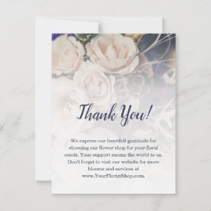 📷🌷Custom Photo Florist Thank You Card
