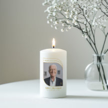 Custom photo frame memorial candles for loved ones