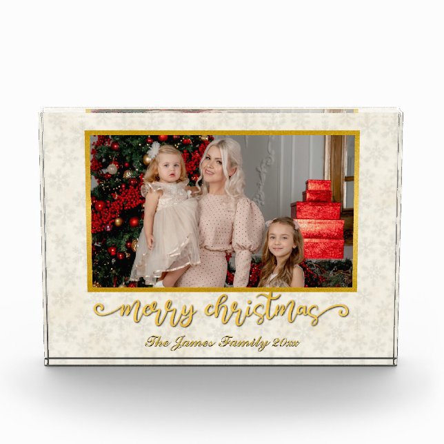 Custom Photo Frame Merry Christmas & New Year (Front)
