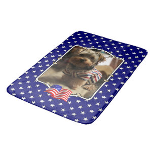 Custom Photo Frame USA American Flag Patriotic Fun Bath Mat
