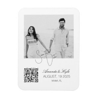 Custom Photo Fridge announcement Engagement magnet
