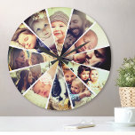 Custom Photo Fun Bright Filter Family Children Round Clock<br><div class="desc">Create your own customized 12 photo wall clock with your custom images enhanced with a fun bright filter.</div>