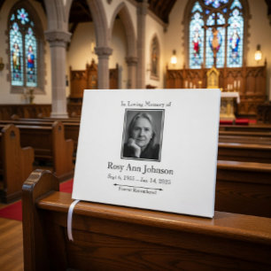 Custom Photo Funeral Guest Book – In Loving Memory