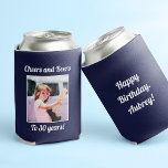 Custom Photo Funny Cool 30th Birthday Can Cooler<br><div class="desc">Customize with your text and photo and wish Happy Birthday with these fun,  unique party favours! Perfect for a 30th birthday party but messages on front and back are fully customizable. Great for any outdoor birthday party,  bachelorette outing,  or any other celebration to create memories!</div>