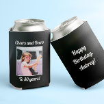 Custom Photo Funny Cool 30th Birthday Can Cooler<br><div class="desc">Customize with your text and photo and wish Happy Birthday with these fun,  unique party favours! Perfect for a 30th birthday party but messages on front and back are fully customizable. Great for any outdoor birthday party,  bachelorette outing,  or any other celebration to create memories!</div>