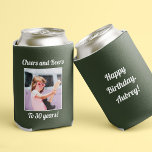 Custom Photo Funny Cool 30th Birthday Can Cooler<br><div class="desc">Customize with your text and photo and wish Happy Birthday with these fun,  unique party favours! Perfect for a 30th birthday party but messages on front and back are fully customizable. Great for any outdoor birthday party,  bachelorette outing,  or any other celebration to create memories!</div>