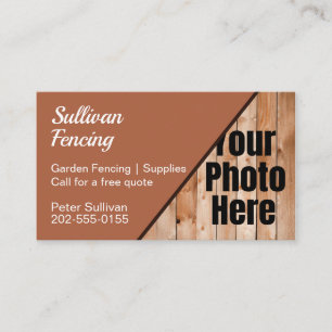 Custom Photo Garden Fencing Business Card