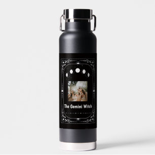 Custom Photo Gemini Zodiac Tarot Birthday Gift Water Bottle