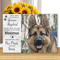 Custom Photo German Shepherd Memorial