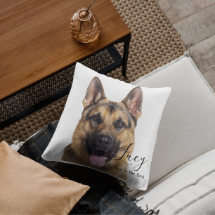 Custom Photo German Shepherd Personalized Throw Pillow