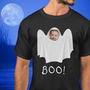 Custom photo ghost boo spooky Happy Halloween fun T-Shirt