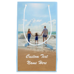 Custom Photo Gift Bag Personalized Text Name
