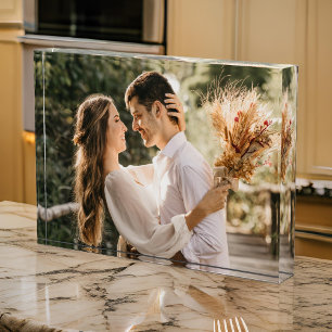 Custom Photo Gift for Her, Mom, Dad or Newlyweds Block