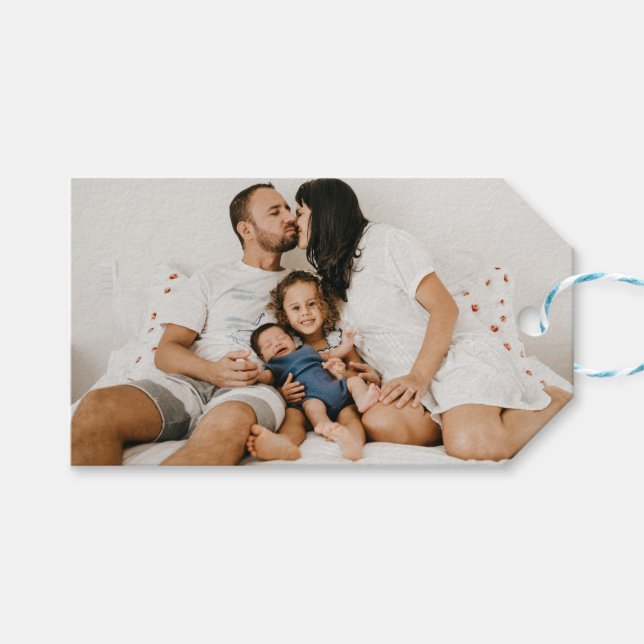 Custom Photo Gift Tags (Front (Horizontal))