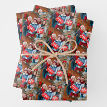 Custom Photo Gift Wrap , Family Custom Image Wrap