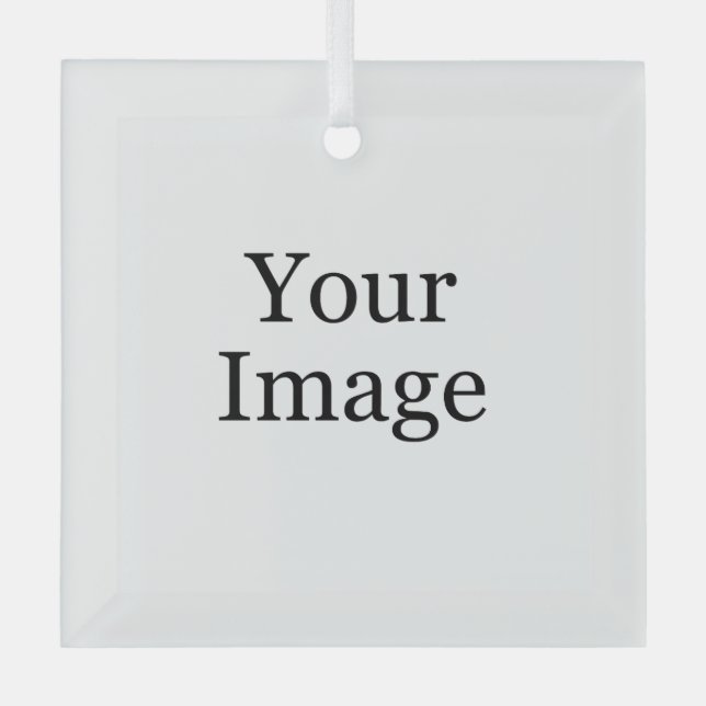 Custom Photo Glass Ornament (Front)