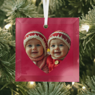 Custom Photo  Glass Ornament
