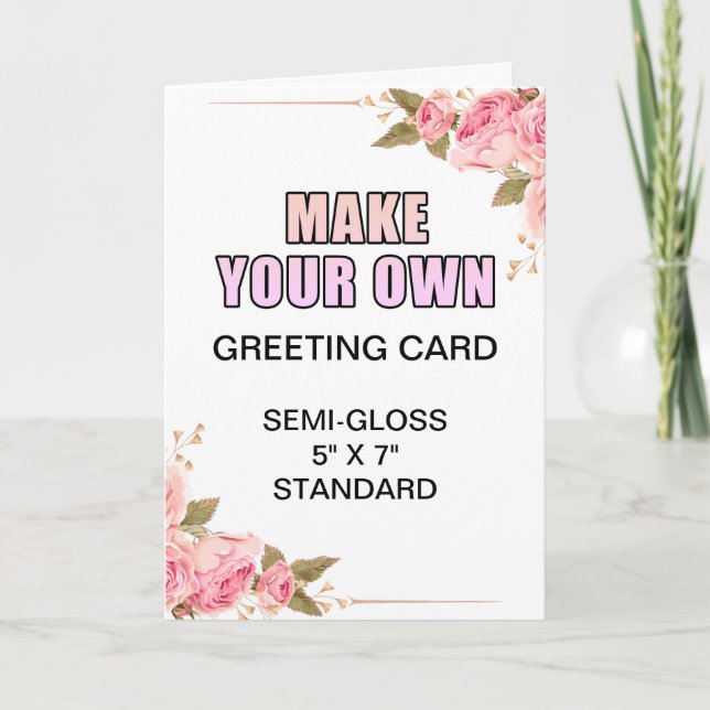 Custom Photo Glossy Bridal Shower Greeting Card (Front)
