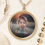 Custom Photo Gold Plated Necklace<br><div class="desc">Create your own personalized necklace pendant with your custom image. Add your favourite photo, design or artwork to create something really unique. To edit this design template, click 'Change' and upload your own image as shown above. Click 'Customize It' button to add text, customize fonts and colours. Treat yourself or...</div>