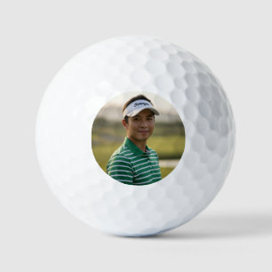 Custom Photo Golf Ball Birthday Gift for Golfer