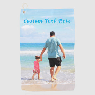 Custom Photo Golf Towel Your Dad Photos and Text