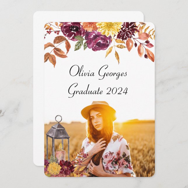 custom photo graduate card (Front/Back)