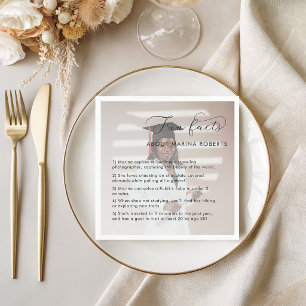Custom Photo Graduate Fun Facts Graduation Party Napkin