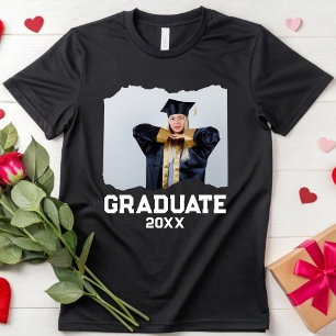 Custom Photo Graduate Retro Senior Class Of 2025 T-Shirt