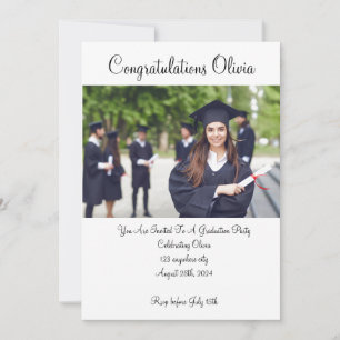 CUSTOM PHOTO GRADUATION 2024 INVITATION