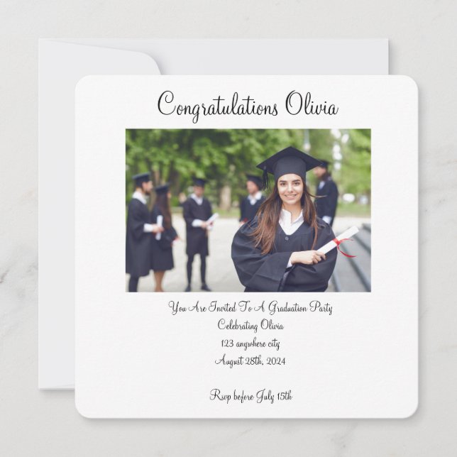 CUSTOM PHOTO GRADUATION 2024 SAVE THE DATE (Front)