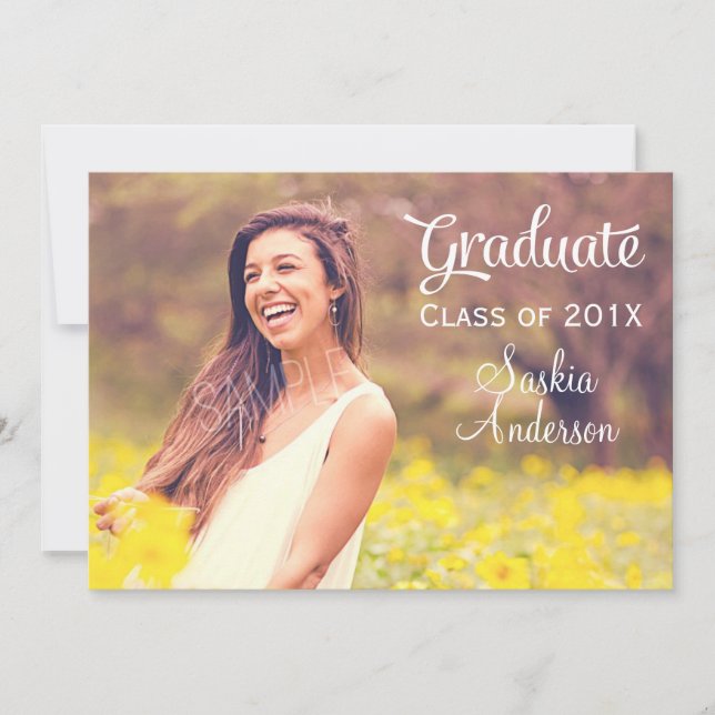 Custom Photo Graduation Announcement (Front)
