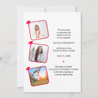 Custom Photo Graduation Announcement Card 2026