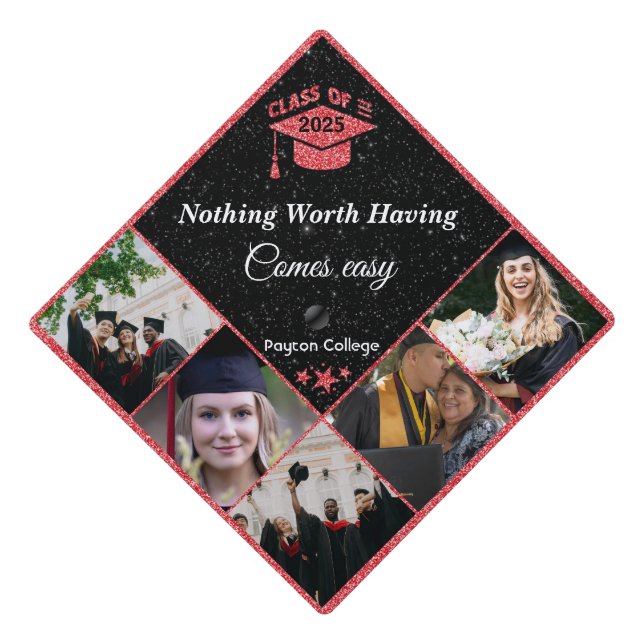 Custom Photo Graduation Cap Topper (Front)