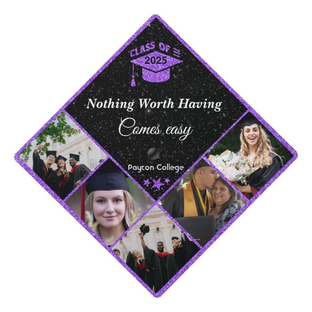 Custom Photo Graduation Cap Topper (Front)