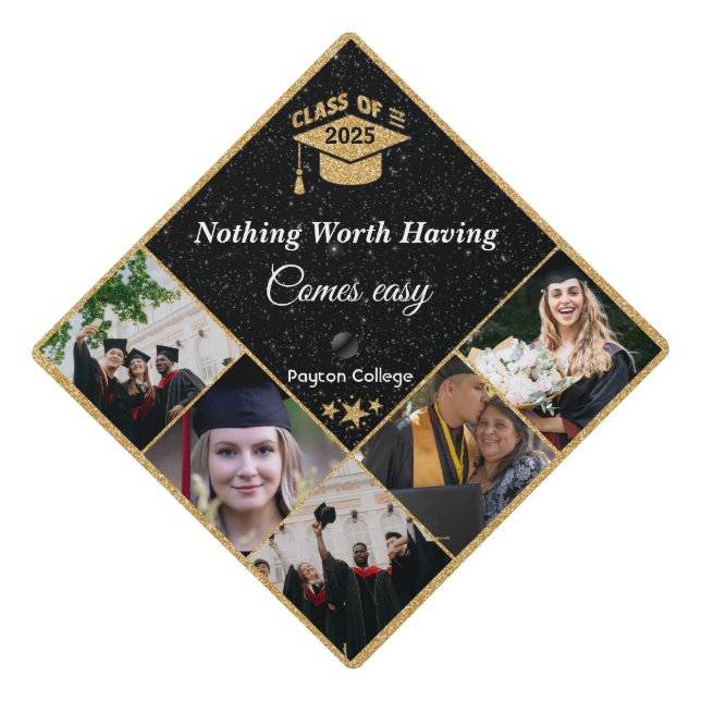 Custom Photo Graduation Cap Topper (Front)