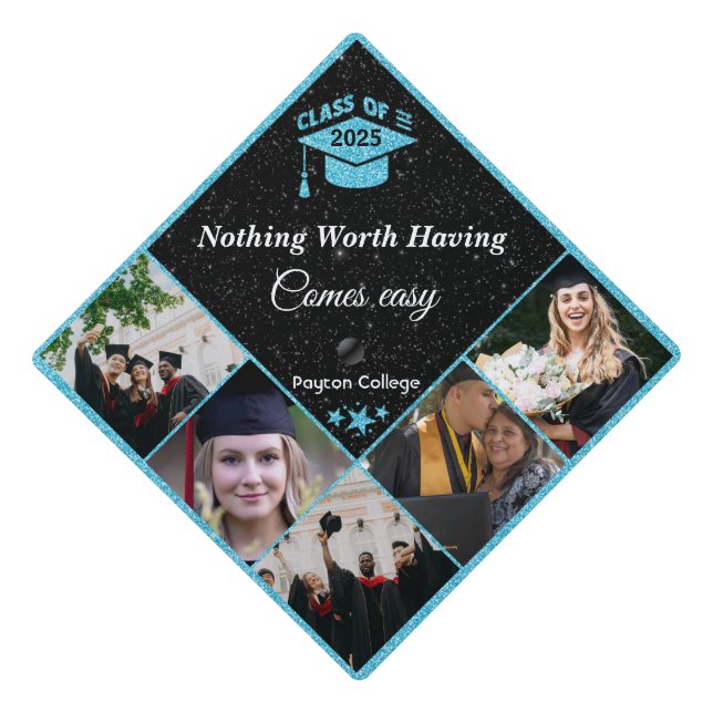 Custom Photo Graduation Cap Topper (Front)