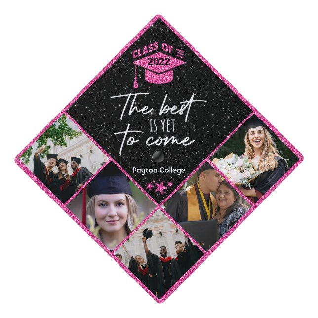 Custom Photo Graduation Cap Topper (Front)
