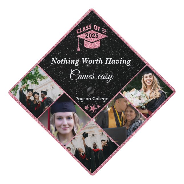 Custom Photo Graduation Cap Topper (Front)