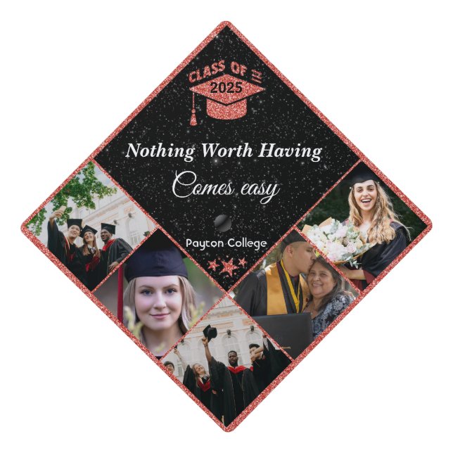 Custom Photo Graduation Cap Topper (Front)