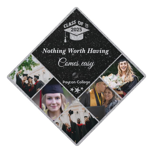 Custom Photo Graduation Cap Topper (Front)