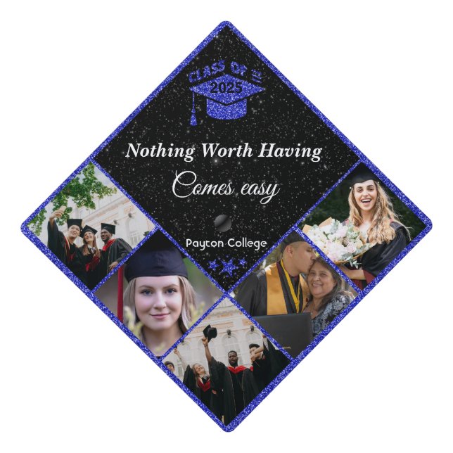 Custom Photo Graduation Cap Topper (Front)