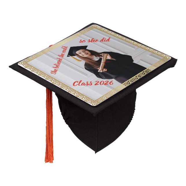 Custom Photo Graduation Cap Topper | Class of 2026 (Angled)