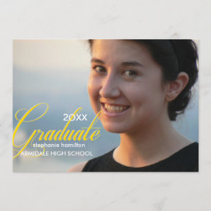 Custom photo graduation celebration invitation