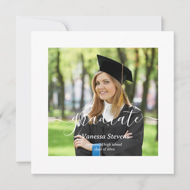 Custom Photo Graduation  Invitation (Front)