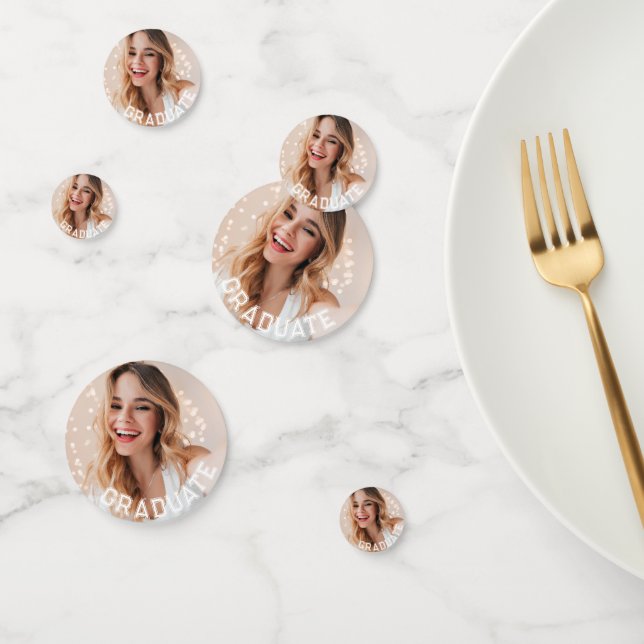 Custom Photo Graduation Party Table Confetti (Group)